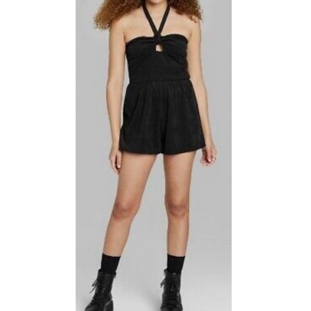 NWT terrycloth halter romper